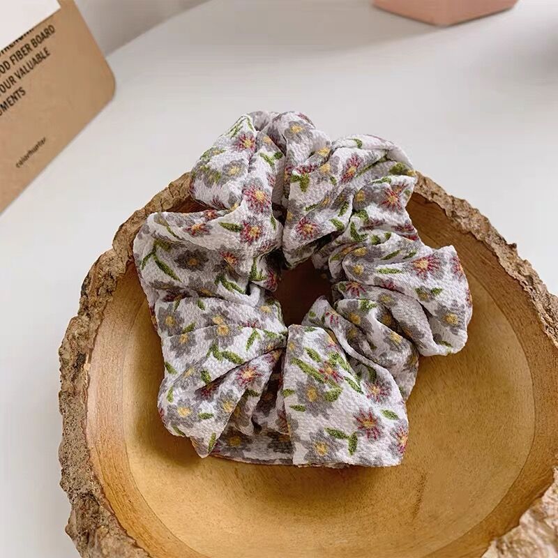 HX-307可愛少女復古法式超仙豬大腸髮圈小雛菊頭繩碎花髮繩氣質優雅皮筋ycintestine