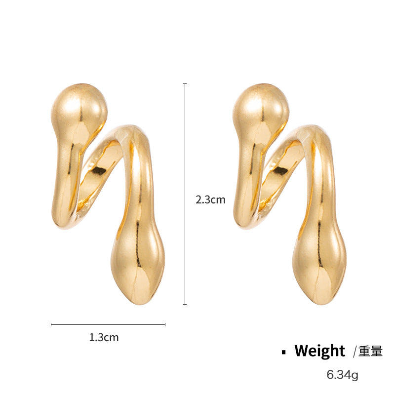 NXE04214無線耳機防丟耳釘 夏季時尚百搭拖鞋保色耳飾 蛇形耳機裝飾品kj202104