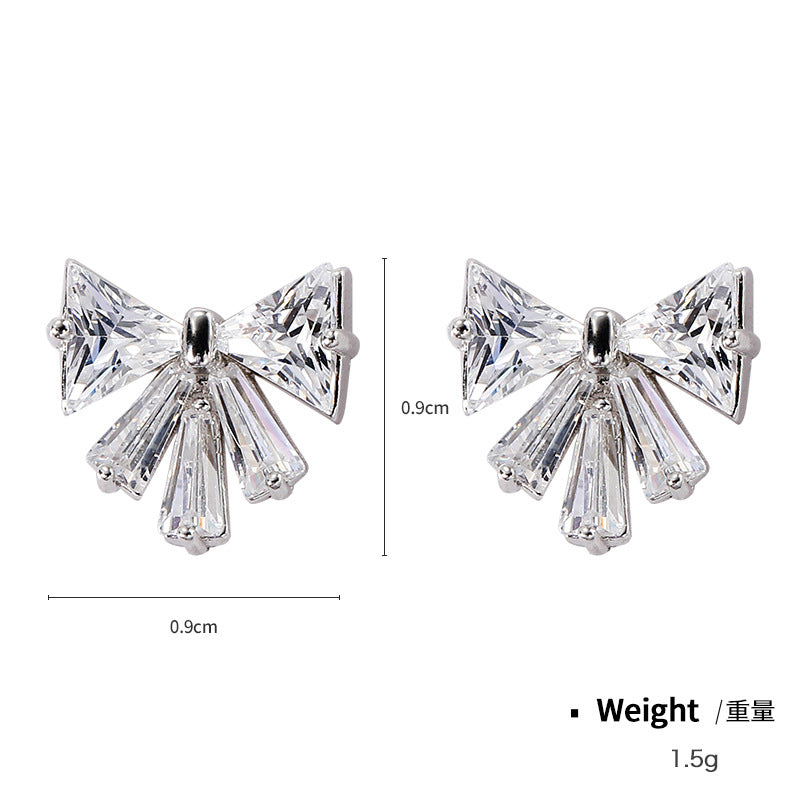 NSE00142韓版時尚簡約s925純銀鑲鋯耳環女式 幾何型HOOP耳圈復古耳飾kj202105