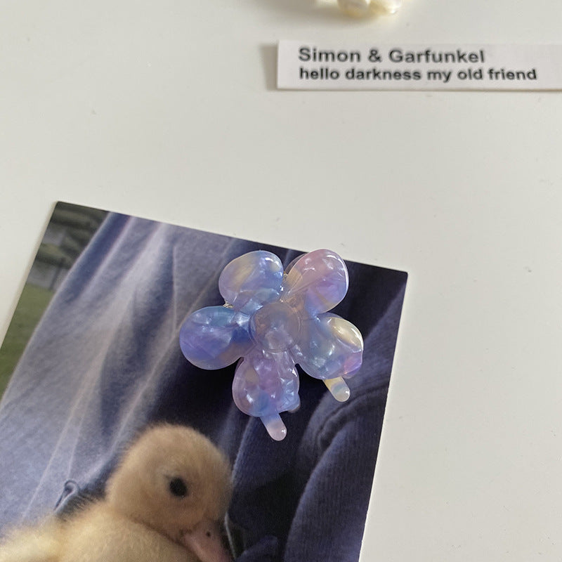 HX-067韓國東大門清新氣質小號花朵復古抓夾髮夾法式簡約花花瀏海夾邊夾鯊魚夾ycclamping
