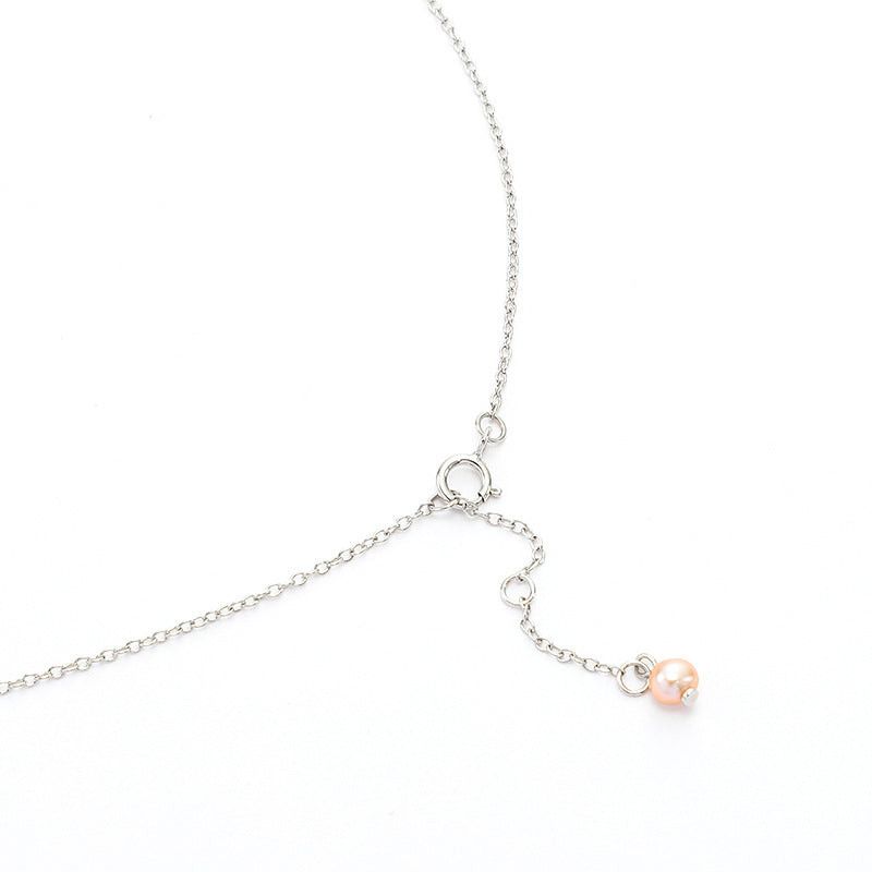 NSN00310飾品 日韓簡約時尚s925純銀百搭天然淡水珍珠吊墜choker項鏈kjpearl