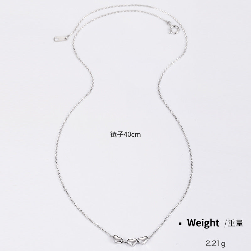 NSN00101純銀電鍍真金鑲鋯項鏈女 日韓輕奢小眾高端節日送禮ins鎖骨鏈kj202104