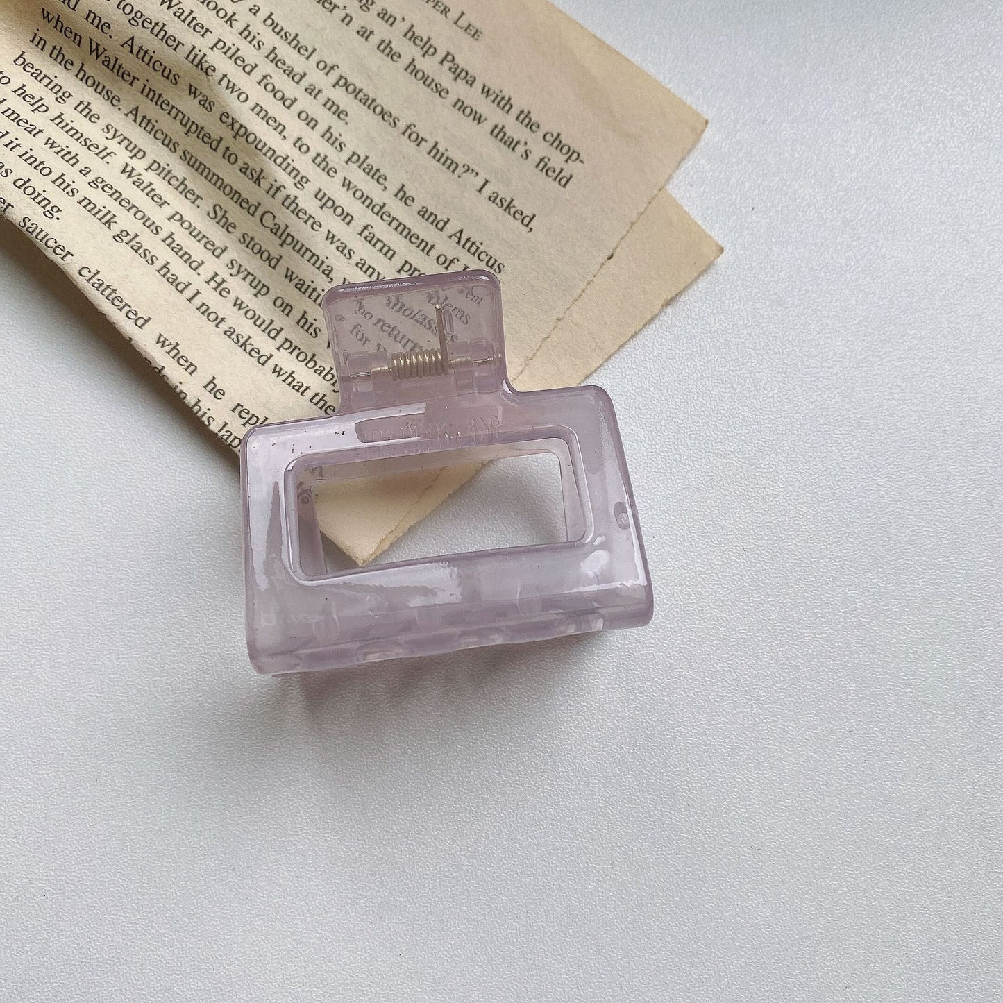HX-894復古氣質半紮瀏海邊夾果凍色小號抓夾後腦勺小清新氣質髮夾髮爪鯊魚夾ycclamping