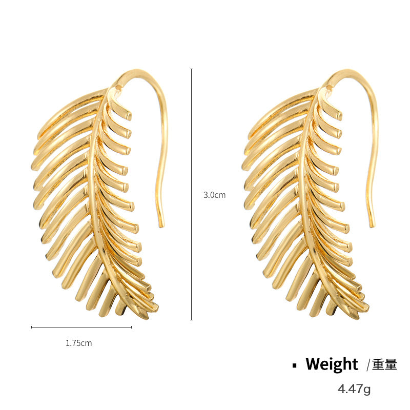 NCE04313歐美銅鍍金鏤空個性耳圈女式經典復古百搭ins風銀針耳環KJ20210812