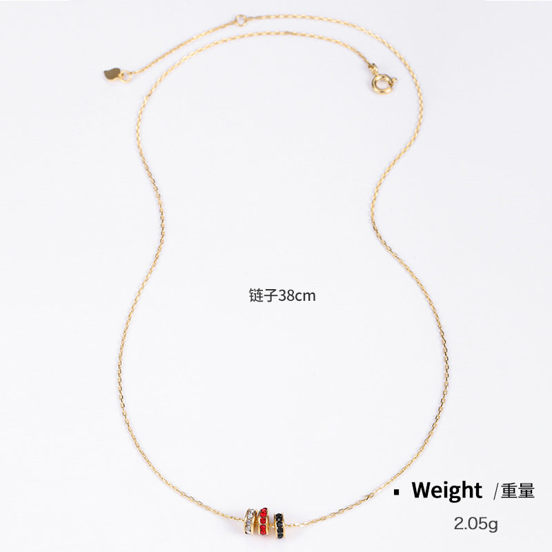NSN00101純銀電鍍真金鑲鋯項鏈女 日韓輕奢小眾高端節日送禮ins鎖骨鏈kj202104