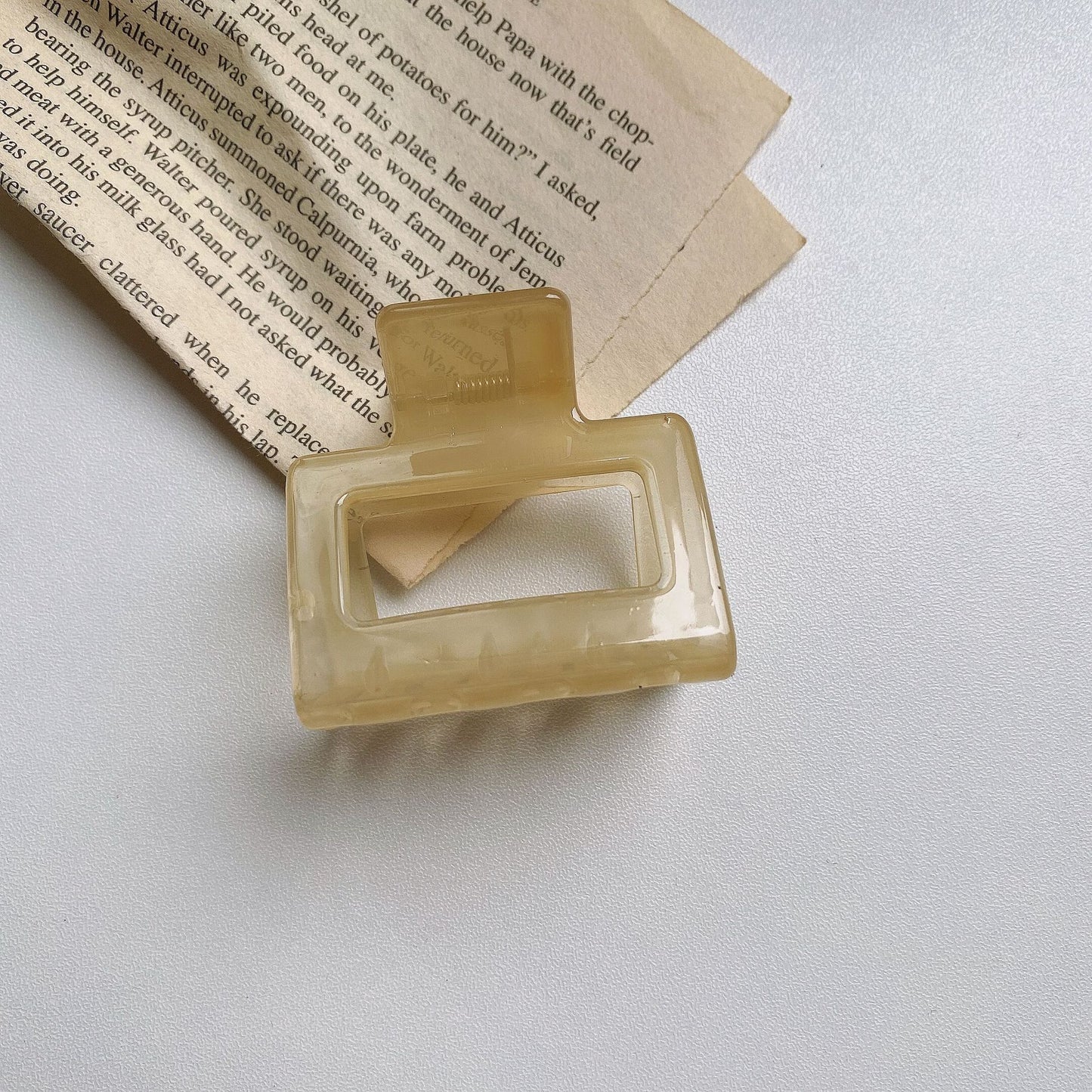 HX-894復古氣質半紮瀏海邊夾果凍色小號抓夾後腦勺小清新氣質髮夾髮爪鯊魚夾ycclamping