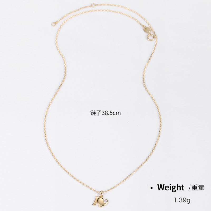 NSN00101純銀電鍍真金鑲鋯項鏈女 日韓輕奢小眾高端節日送禮ins鎖骨鏈kj202104
