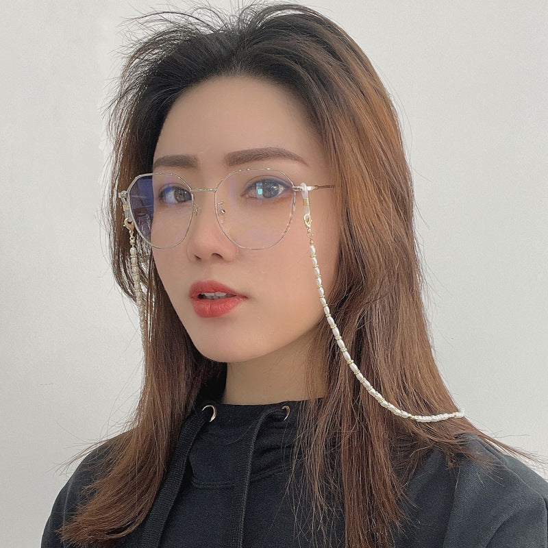 NCT00084飾品 韓版簡約珍珠長款眼鏡鏈 女百搭口罩鏈多功能耳機防丟鏈kj202103