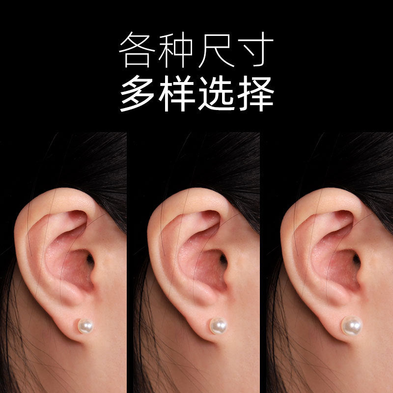 NCE03064-2s925銀針天然淡水珍珠耳釘日韓簡約復古百搭耳飾女經典時尚冷淡風kjpearl