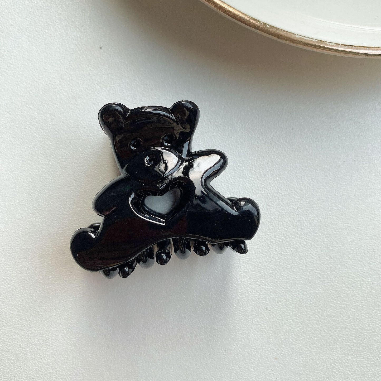 HX-920新品春夏復古愛心小熊日韓INS抓夾中小號髮飾可愛風搭配抓夾髮夾鯊魚夾ycclamping