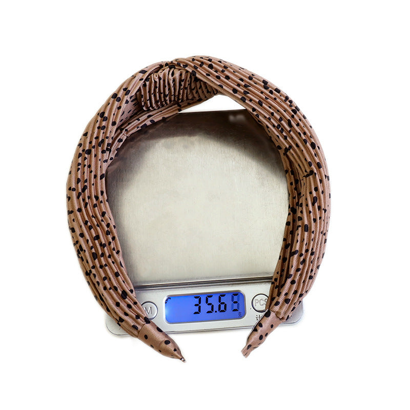 R193跨境欧美风新品头箍箍时尚豹纹波点布艺珍珠头饰女士发箍批发hh202105_02