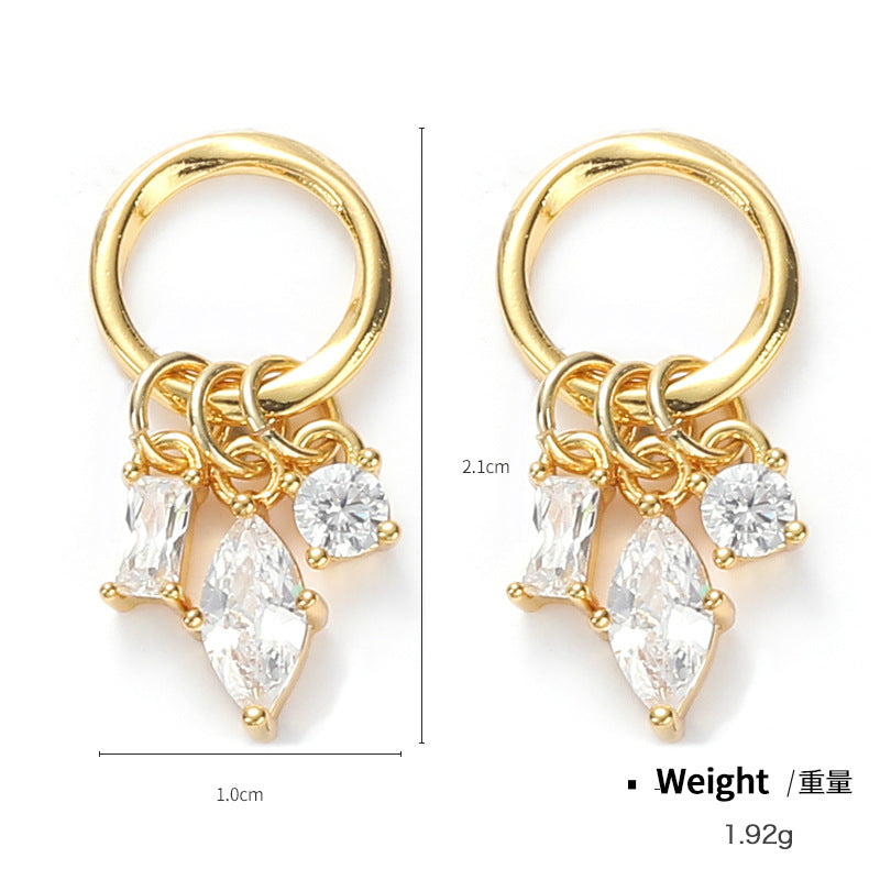 NCE03404銅鍍真金鑲嵌鋯石項鏈套裝女式韓版簡約氣質高級感ins風項飾kj202106