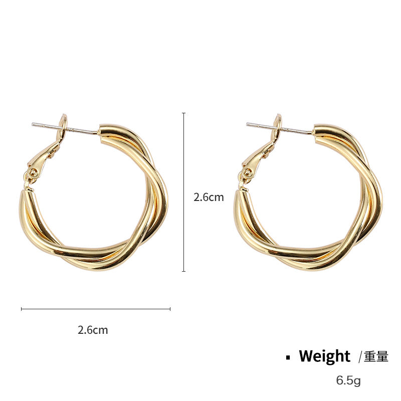 NXE03551金屬電鍍保色歐美耳環跨境熱賣ins風耳扣女誇張亞馬遜大耳環kj202104