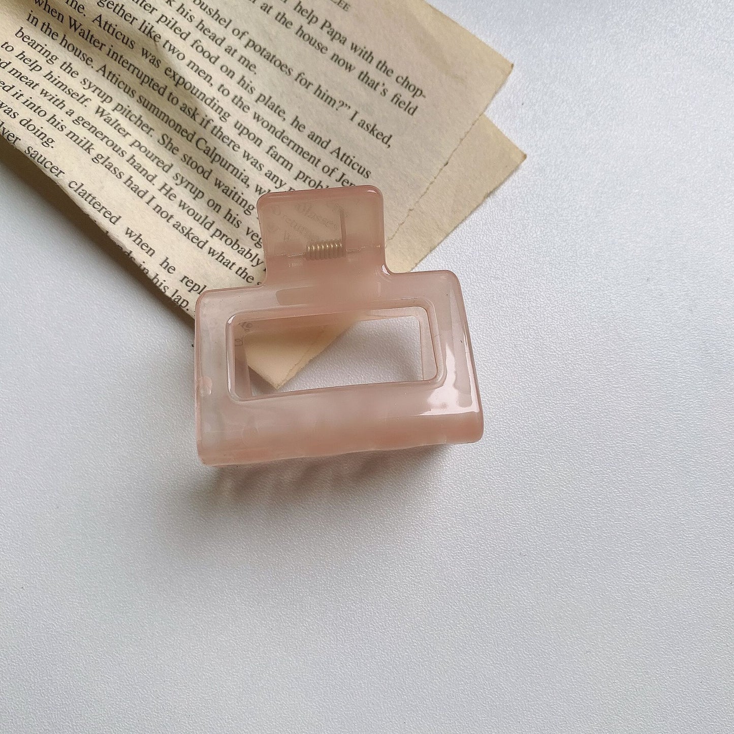 HX-894復古氣質半紮瀏海邊夾果凍色小號抓夾後腦勺小清新氣質髮夾髮爪鯊魚夾ycclamping