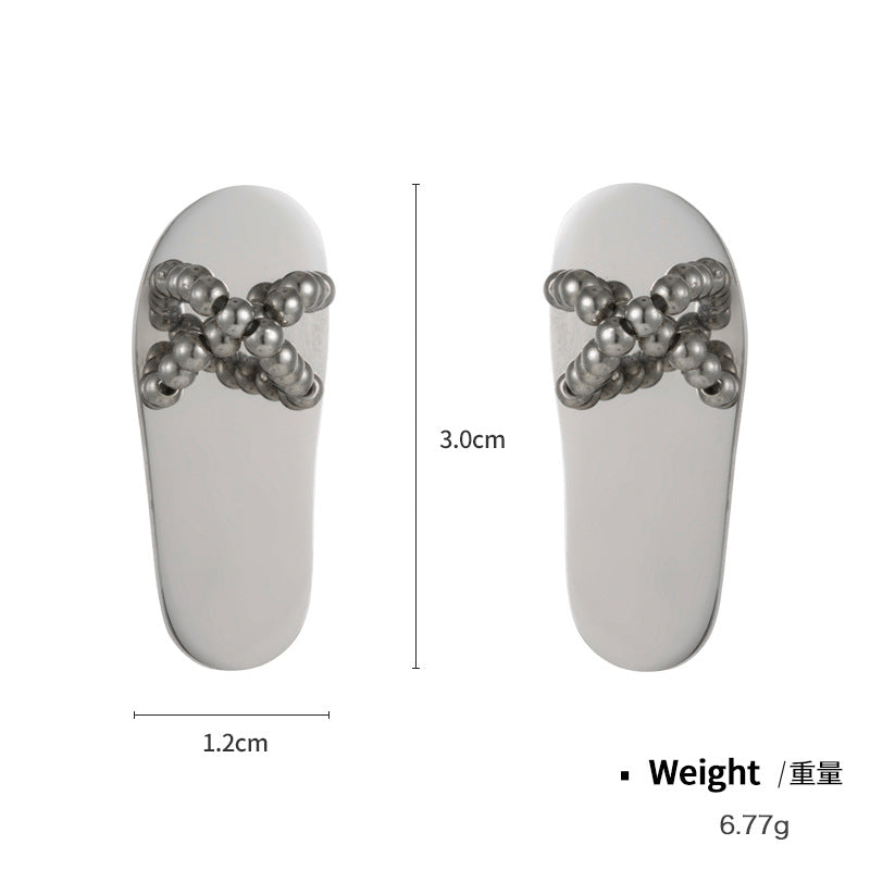 NXE04214無線耳機防丟耳釘 夏季時尚百搭拖鞋保色耳飾 蛇形耳機裝飾品kj202104
