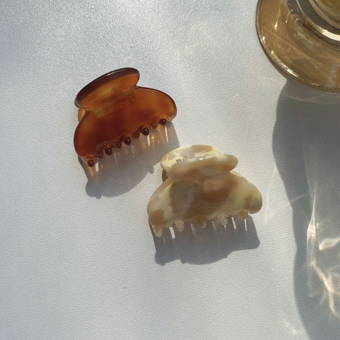 HX-1043髮夾女韓國ins簡約氣質復古花色醋酸板材小號抓夾頂夾瀏海夾髮飾鯊魚夾ycclamping20210615