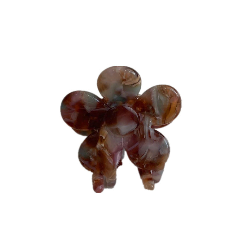 HX-067韓國東大門清新氣質小號花朵復古抓夾髮夾法式簡約花花瀏海夾邊夾鯊魚夾ycclamping