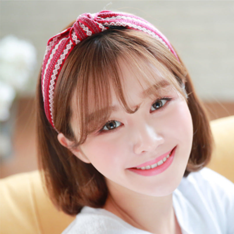 B745chic風寬邊洗臉髮帶韓國頭飾ins清新甜美髮箍簡約森女系頭箍Ribbon
