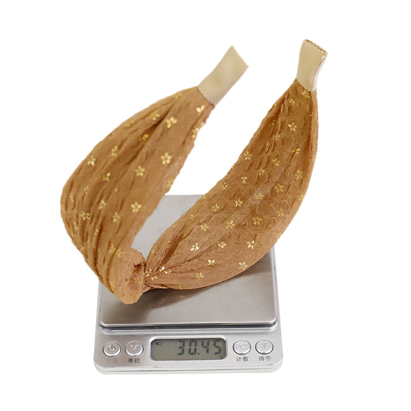 F472韩版新品头箍时尚烫金印花布艺头饰网红同款女士压发洗脸发箍hh202105_01