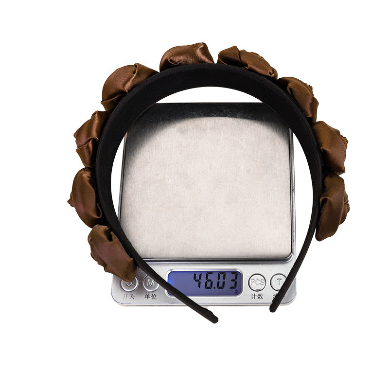 R200跨境新品头箍批发时尚欧美风纯色布艺玫瑰花头饰发卡女士发箍hh202105_02